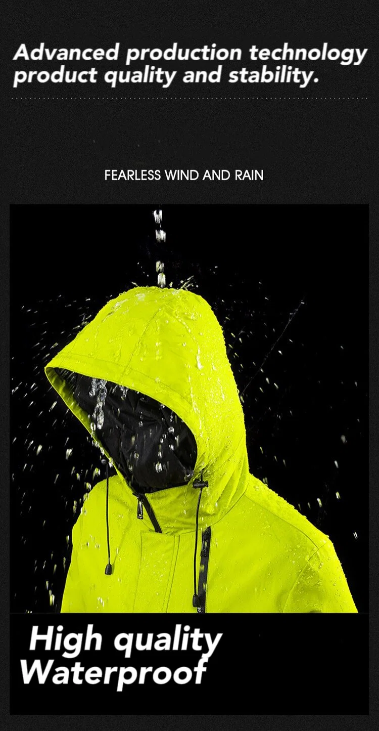 Men Running Jacket Waterproof Windbreaker Reflective Lightweight Windproof Bike Sport Outdoor Jacket